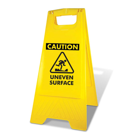Yellow A - Frame - Caution Uneven Surface - New Signs