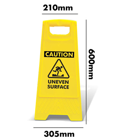 Yellow A - Frame - Caution Uneven Surface - New Signs
