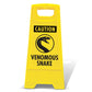 Yellow A - Frame - Caution Venomous Snake - New Signs