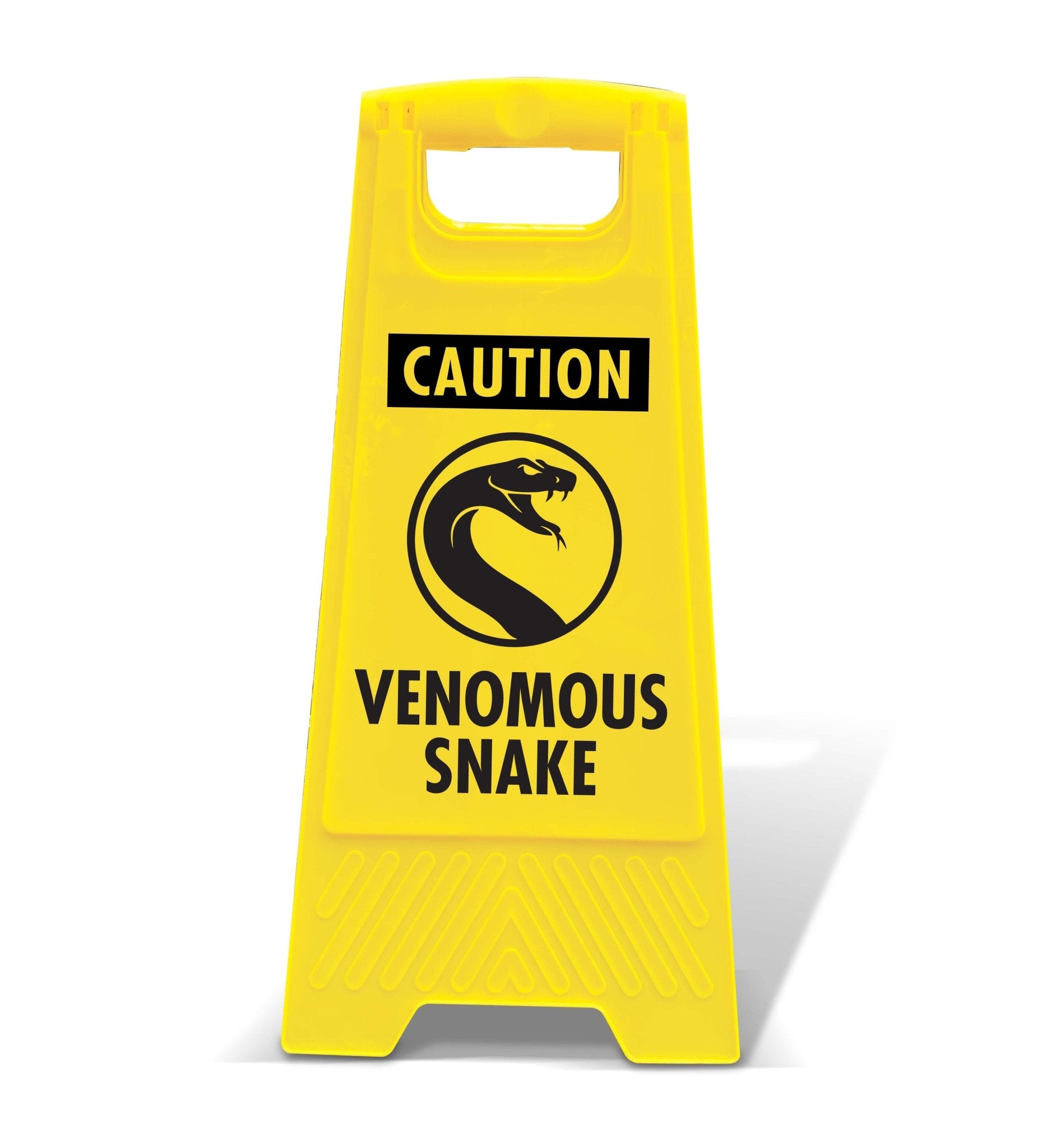 Yellow A - Frame - Caution Venomous Snake - New Signs