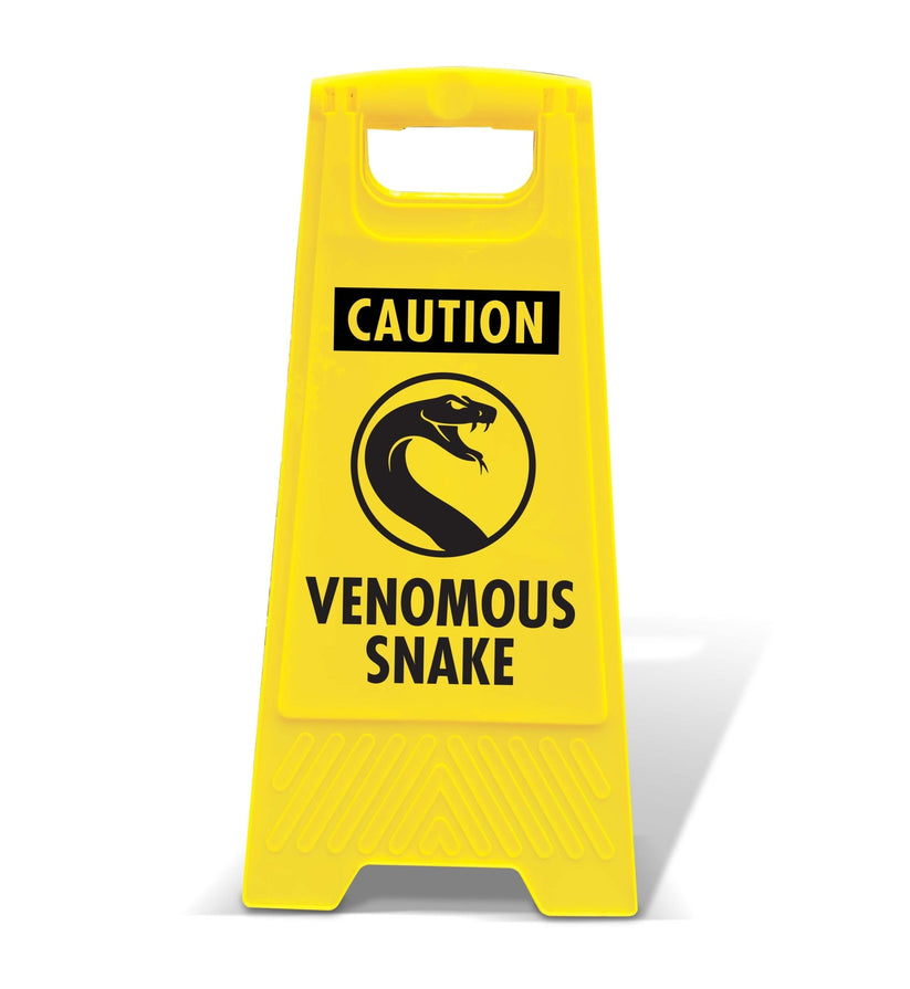 Yellow A-Frame - Caution Venomous Snake – New Signs