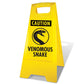 Yellow A - Frame - Caution Venomous Snake - New Signs