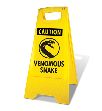 Yellow A - Frame - Caution Venomous Snake - New Signs