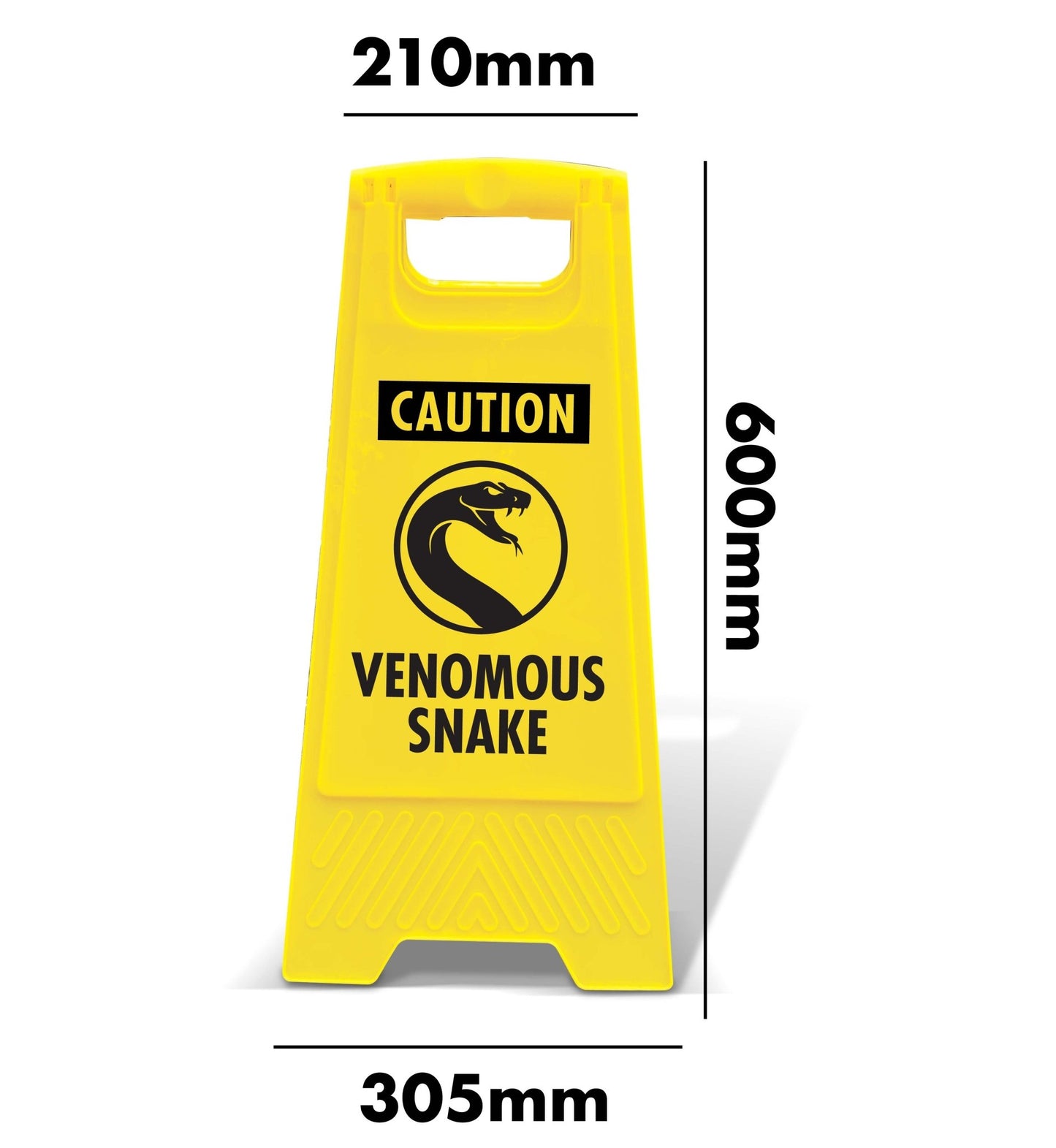 Yellow A - Frame - Caution Venomous Snake - New Signs