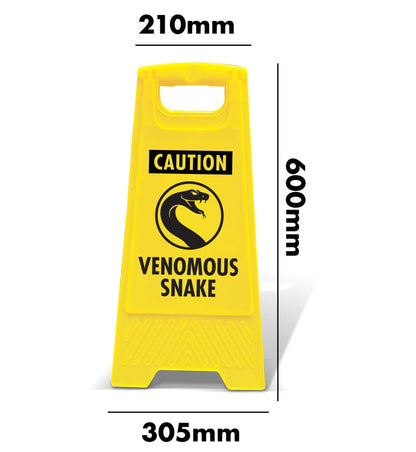 Yellow A - Frame - Caution Venomous Snake - New Signs
