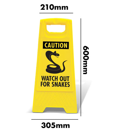 Yellow A - Frame - Caution Watch Out For Snakes - New Signs