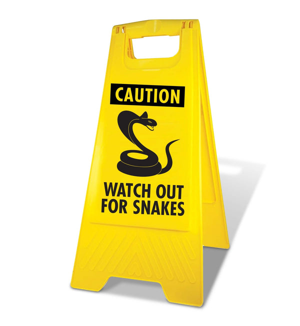 Yellow A-Frame - Caution Watch Out For Snakes – New Signs