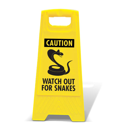 Yellow A - Frame - Caution Watch Out For Snakes - New Signs
