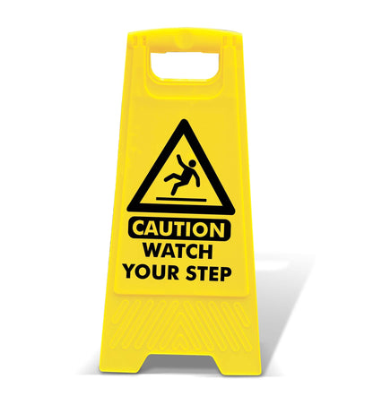 Yellow A - Frame - Caution Watch Your Step - New Signs