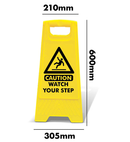 Yellow A - Frame - Caution Watch Your Step - New Signs