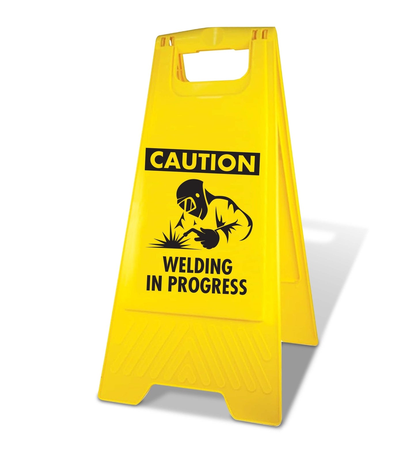 Yellow A - Frame - Caution Welding In Progress - New Signs