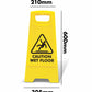 Yellow A - Frame - Caution Wet Floor Black - New Signs