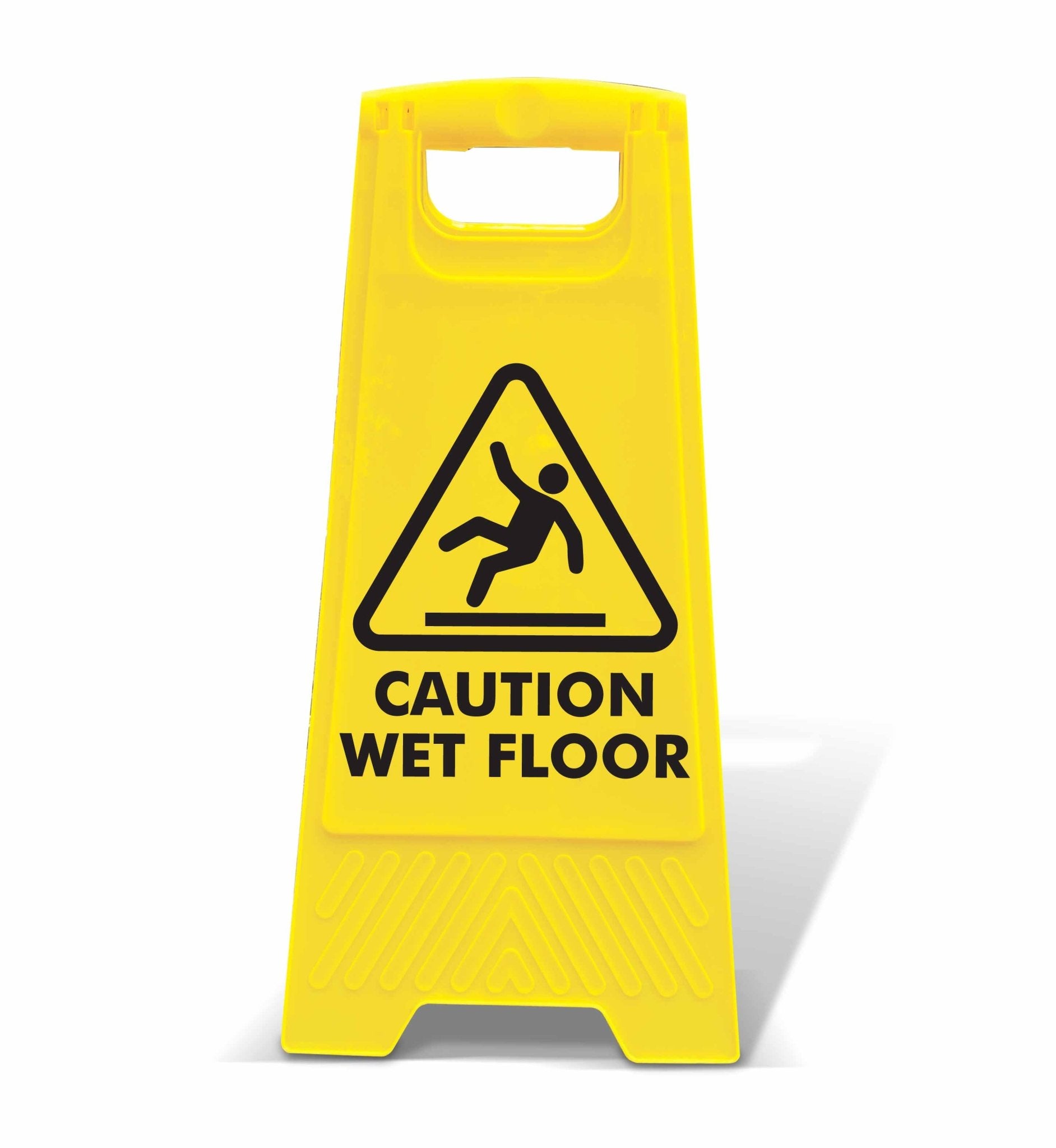 Yellow A - Frame - Caution Wet Floor Black - New Signs
