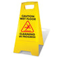 Yellow A - Frame - Caution Wet Floor - Cleaning In Progress - New Signs