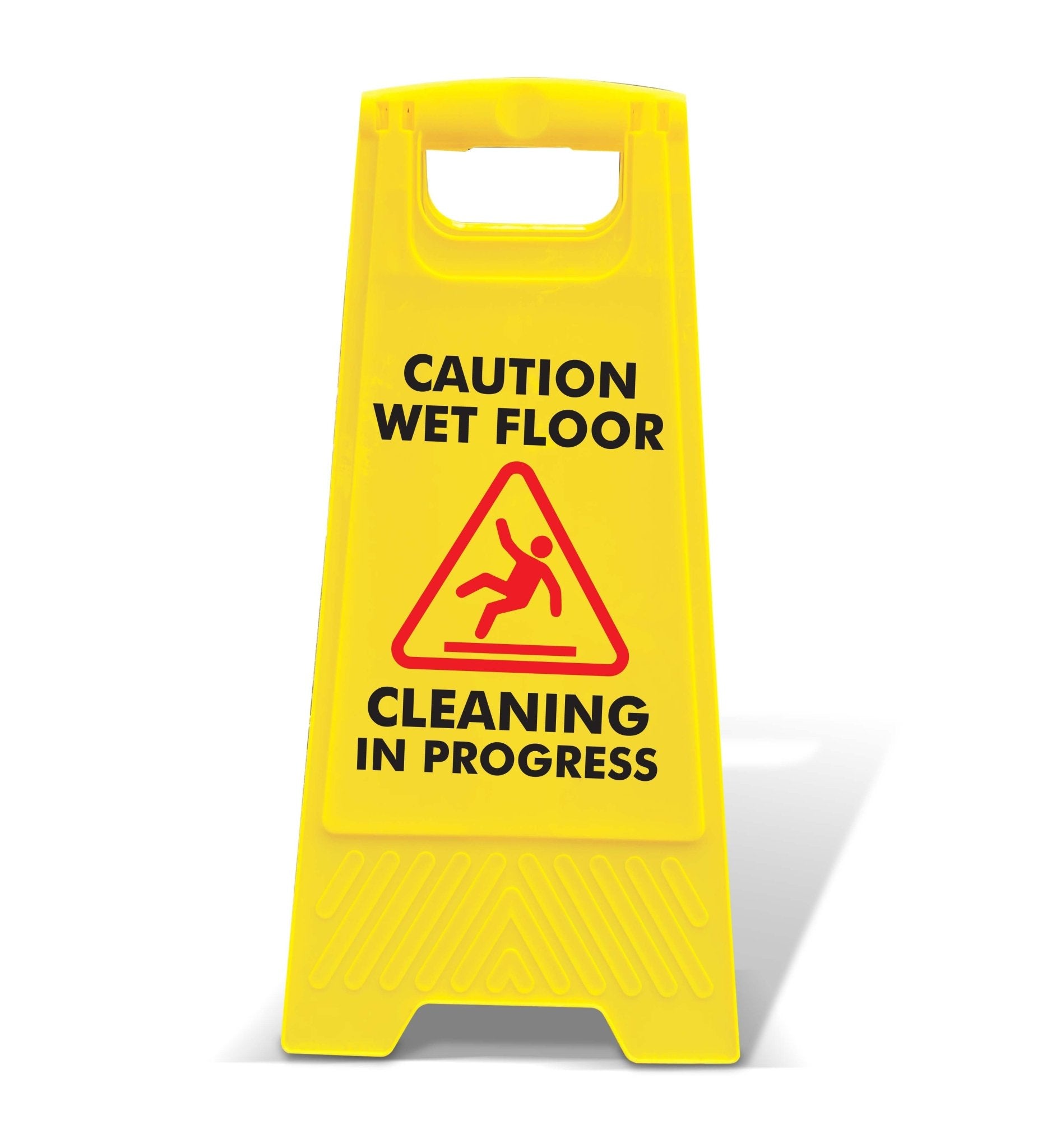 Yellow A - Frame - Caution Wet Floor - Cleaning In Progress - New Signs