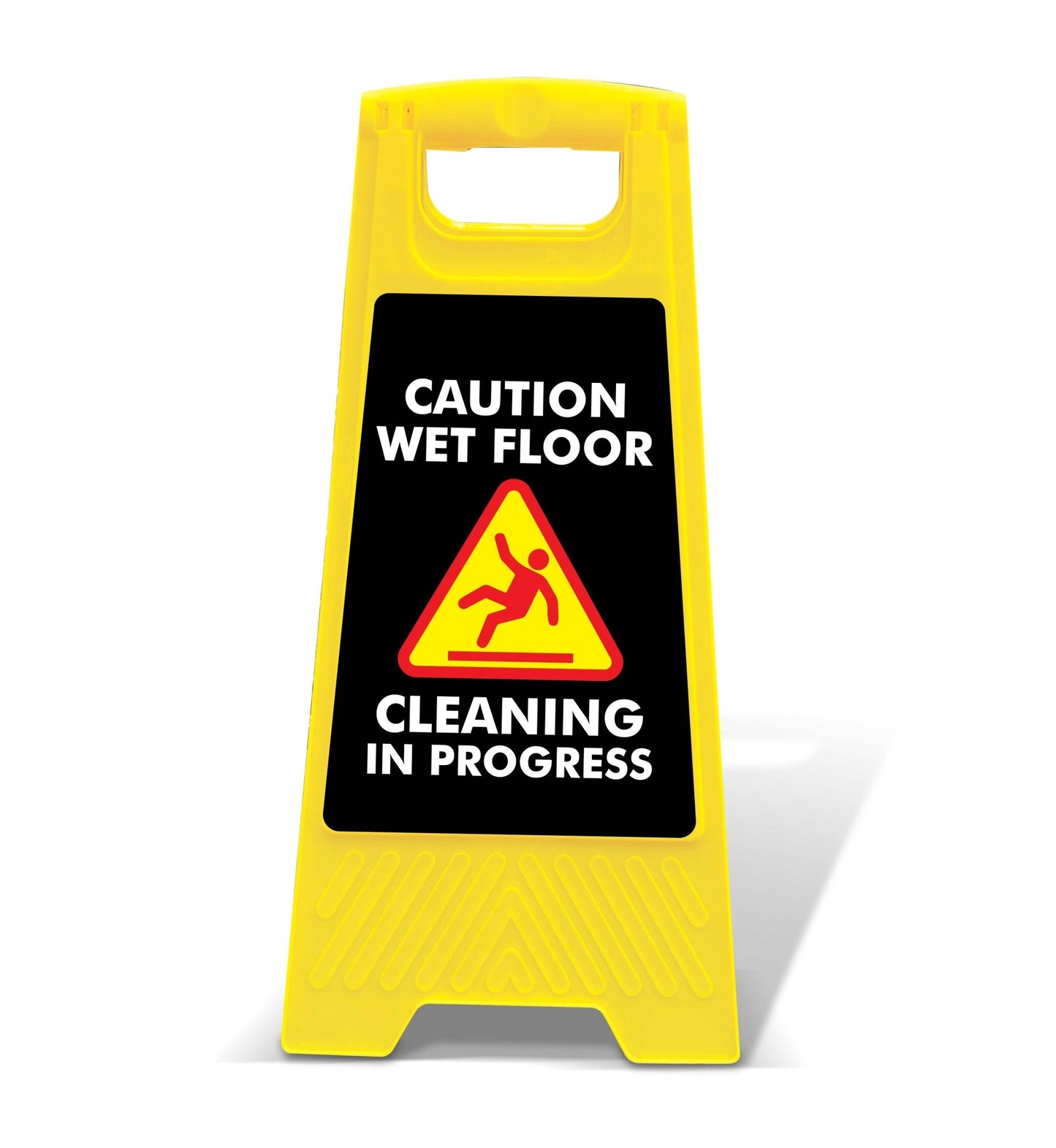 Yellow A - Frame - Caution Wet Floor - Cleaning In Progress Black - New Signs