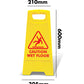 Yellow A - Frame - Caution Wet Floor Red - New Signs