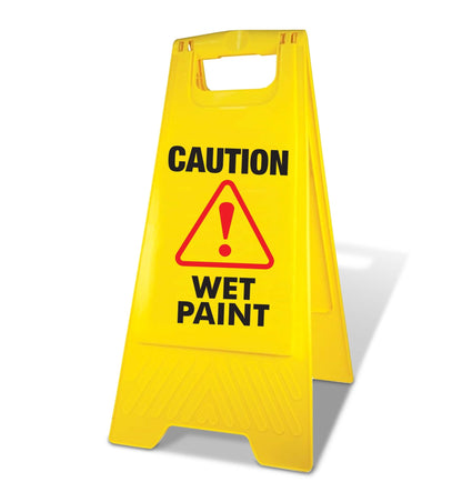 Yellow A - Frame - Caution Wet Paint - New Signs