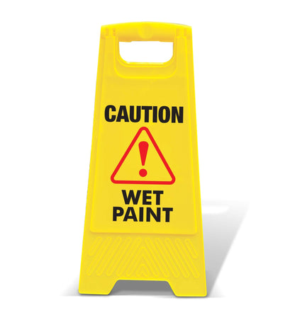 Yellow A - Frame - Caution Wet Paint - New Signs