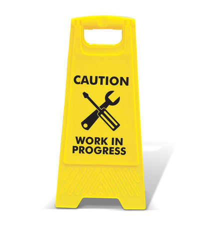 Yellow A - Frame - Caution Work In Progress - New Signs