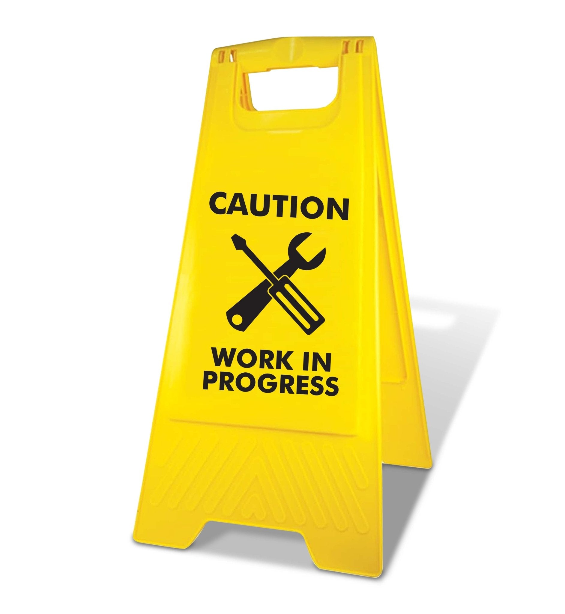 Yellow A - Frame - Caution Work In Progress - New Signs