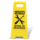 Yellow A - Frame - Caution Work In Progress Symbol - New Signs