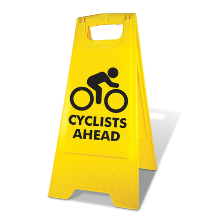Yellow A - Frame - Cyclists Ahead - New Signs