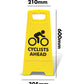 Yellow A - Frame - Cyclists Ahead - New Signs