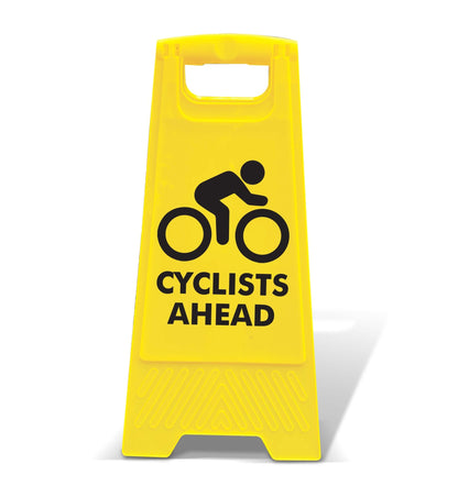 Yellow A - Frame - Cyclists Ahead - New Signs