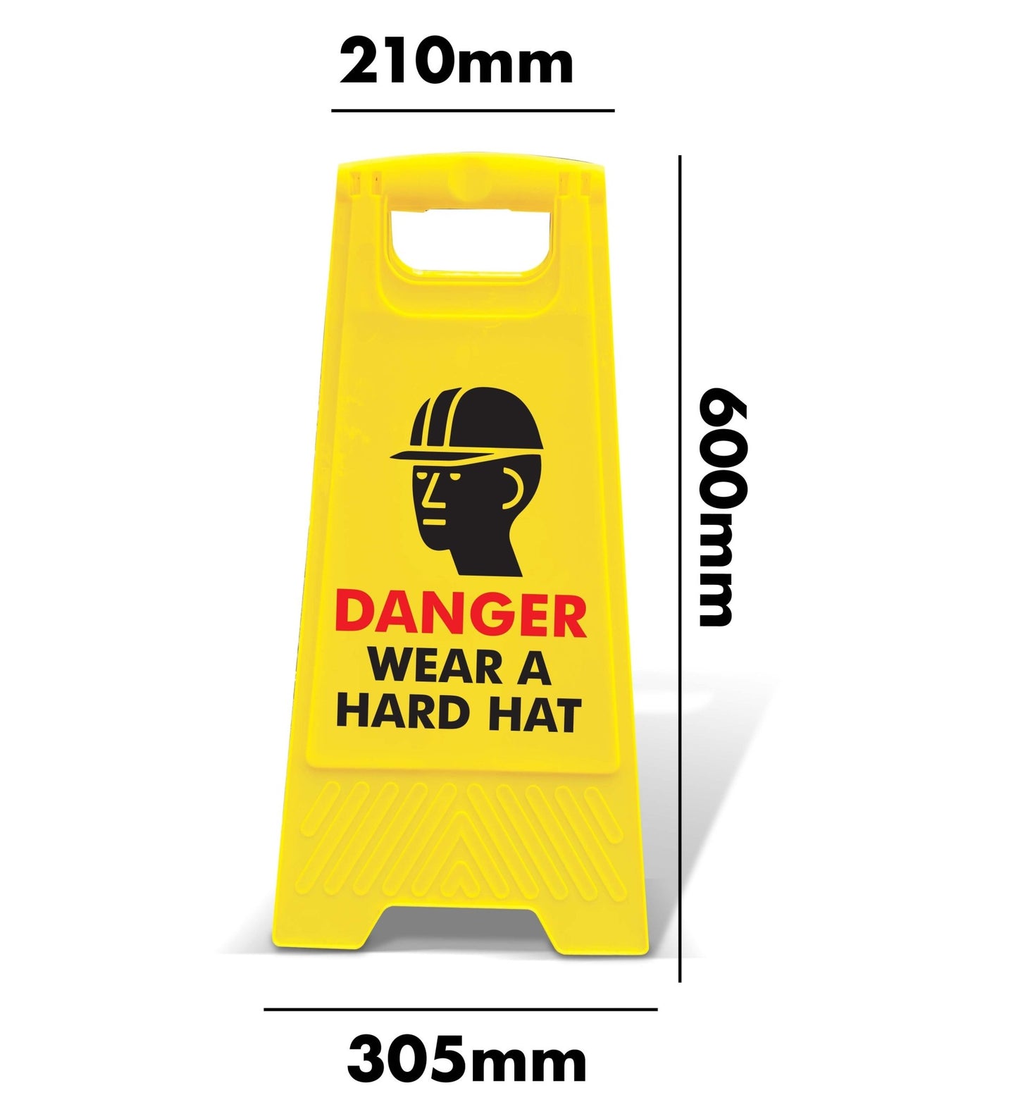 Yellow A - Frame - Danger Wear A Hard Hat - New Signs
