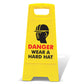 Yellow A - Frame - Danger Wear A Hard Hat - New Signs