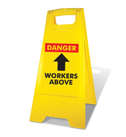 Yellow A - Frame - Danger Workers Above - New Signs