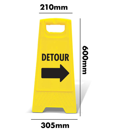 Yellow A - Frame - Detour Right - New Signs
