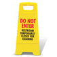 Yellow A - Frame - Do Not Enter Restroom Temporarily Closed For Cleaning - New Signs