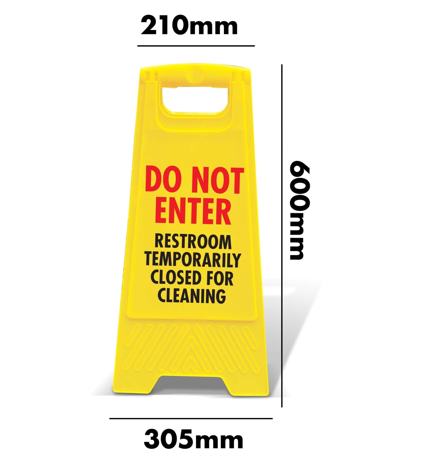 Yellow A - Frame - Do Not Enter Restroom Temporarily Closed For Cleaning - New Signs