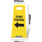 Yellow A - Frame - Event Parking Left Arrow - New Signs