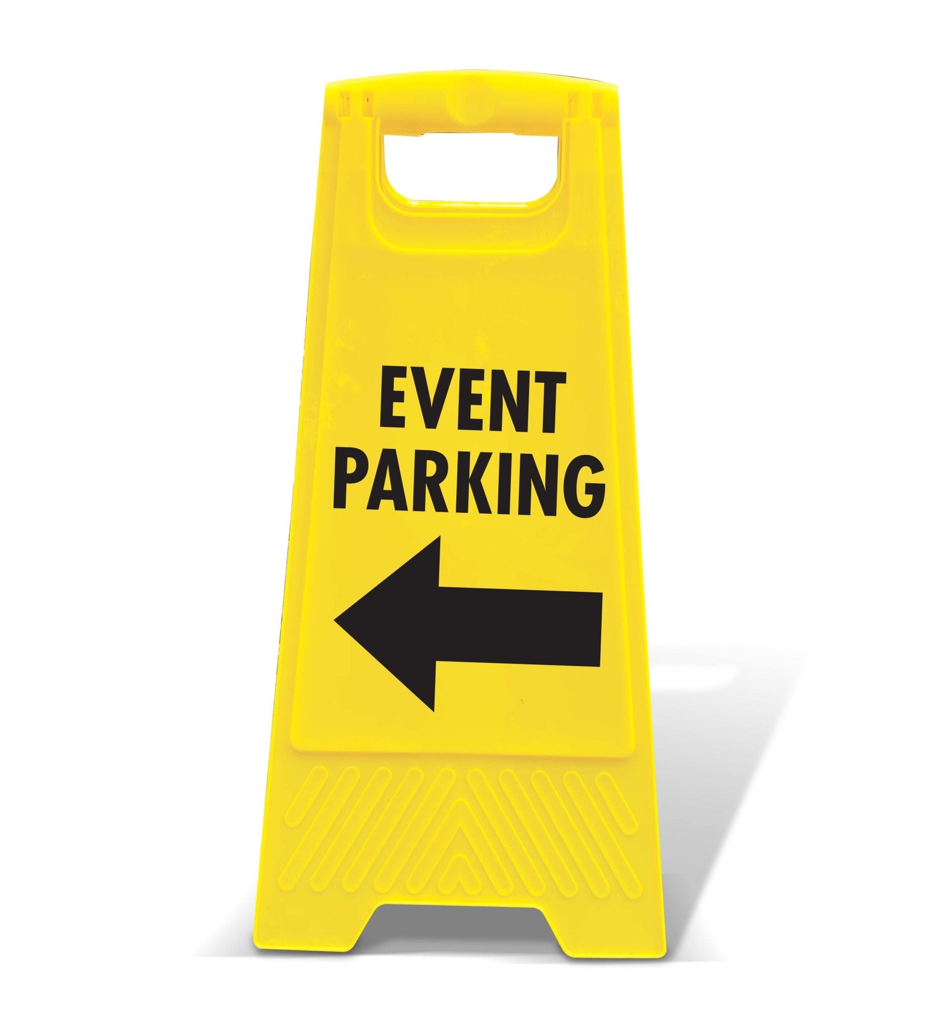 Yellow A - Frame - Event Parking Left Arrow - New Signs
