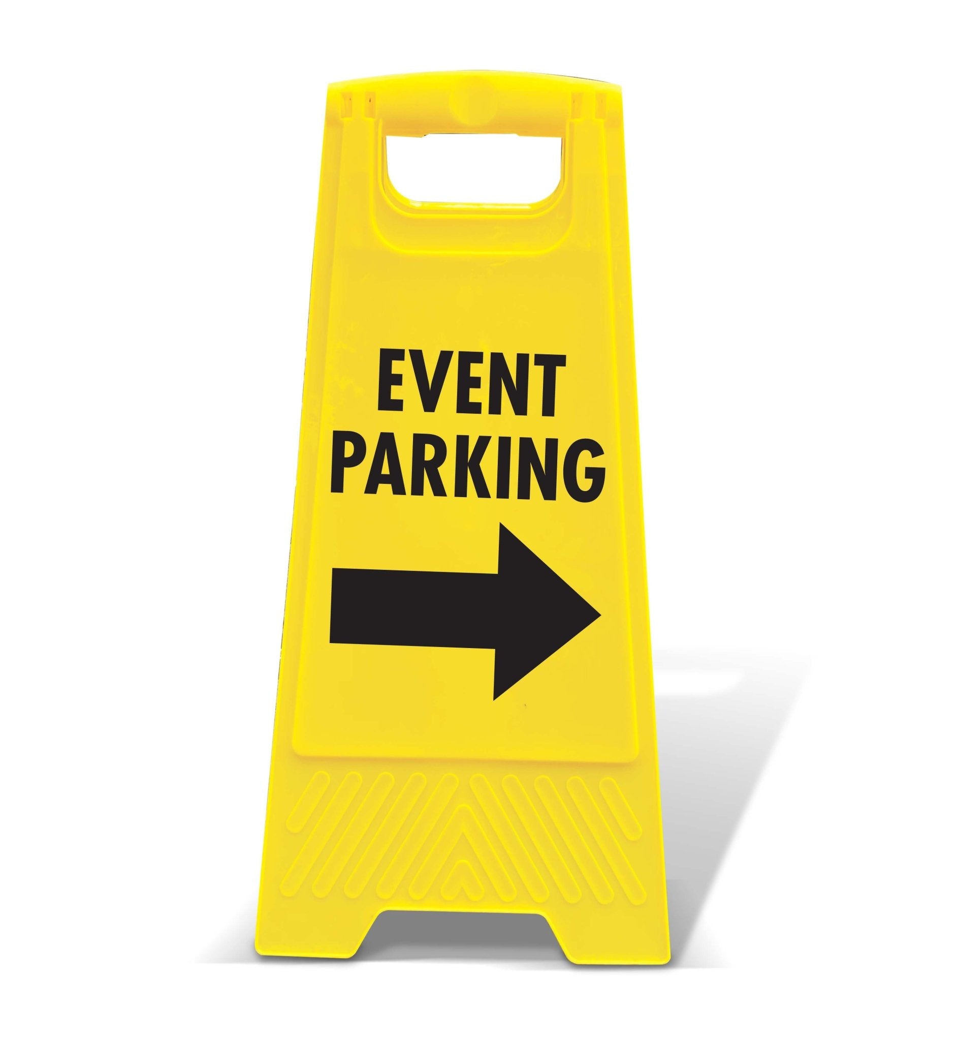 Yellow A - Frame - Event Parking Right Arrow - New Signs