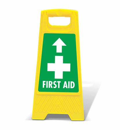 Yellow A - Frame - First Aid Arrow Up - New Signs