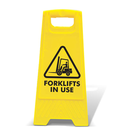 Yellow A - Frame - Forklifts In Use - New Signs