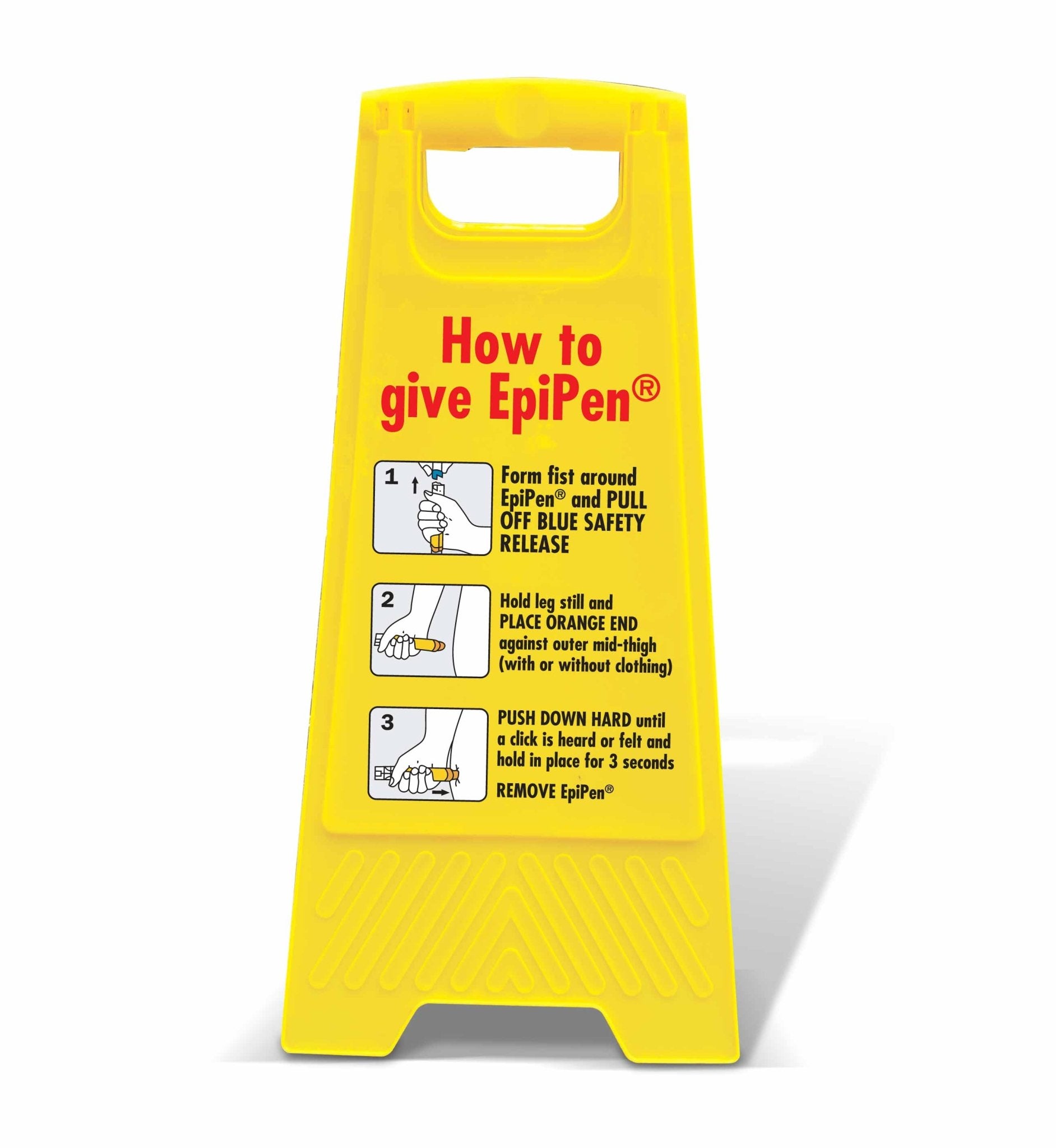 Yellow A - Frame - How To Give EpiPen - New Signs