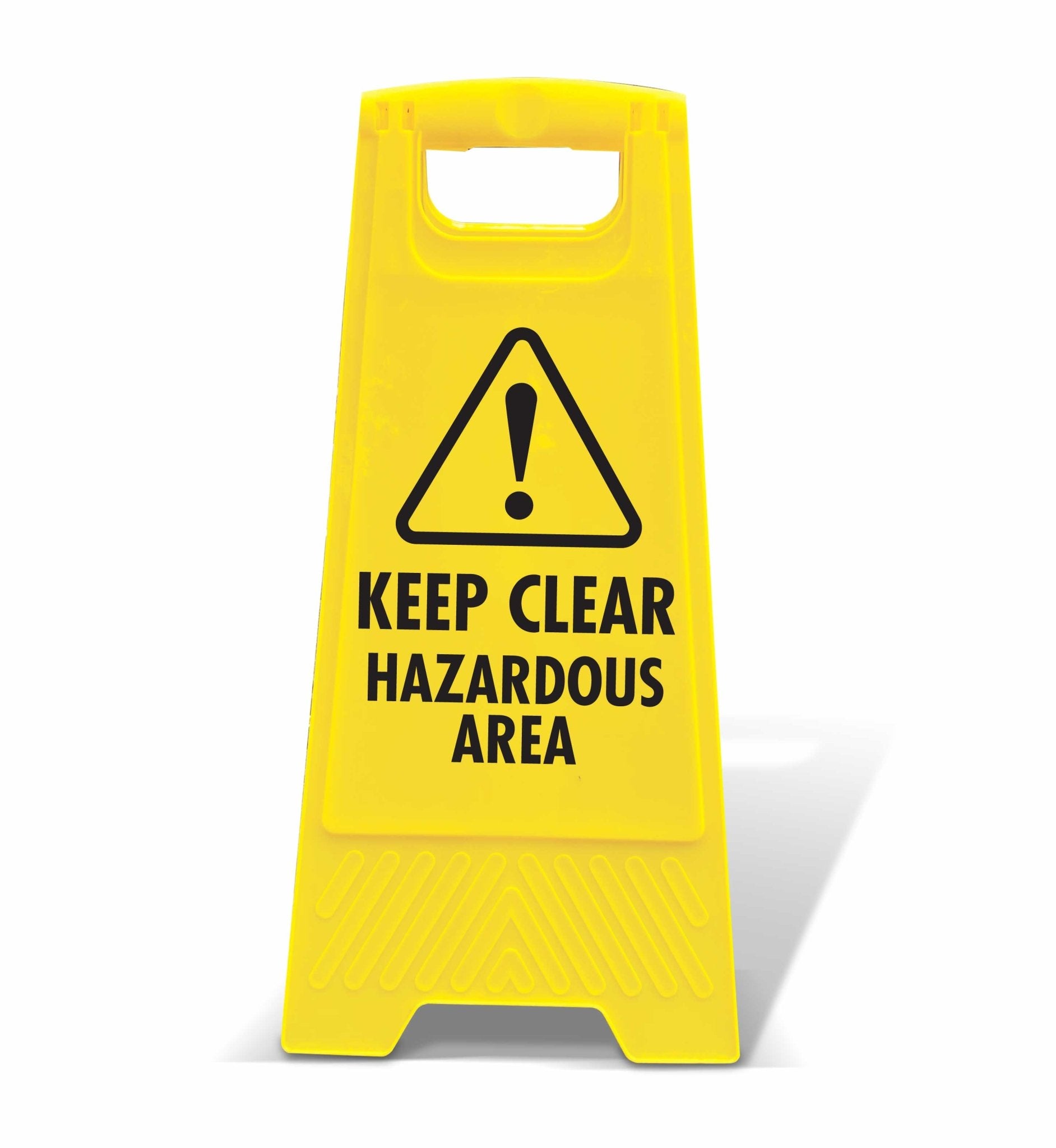 Yellow A - Frame - Keep Clear Hazardous Area - New Signs