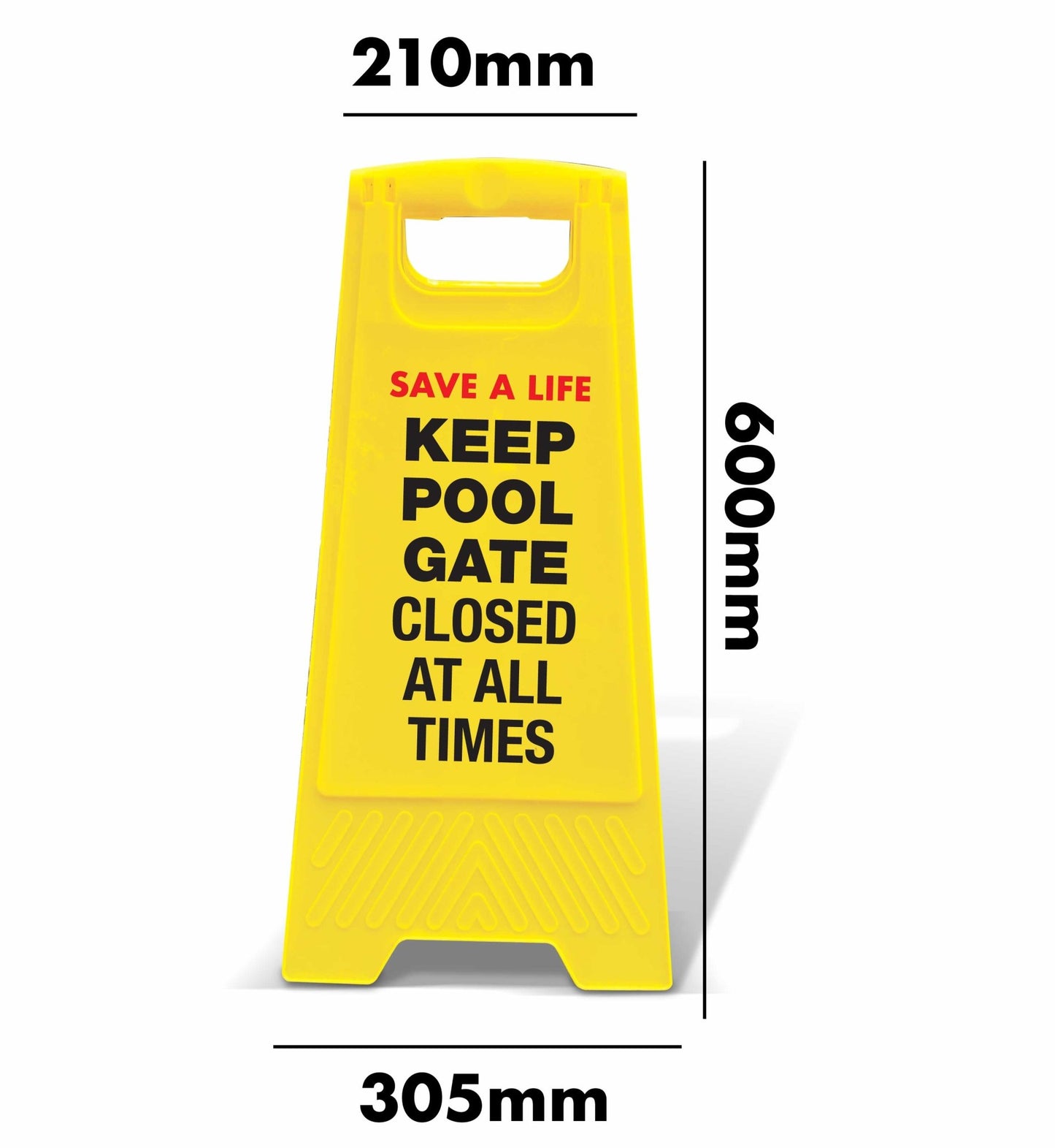 Yellow A - Frame - Keep Pool Gate Closed At All Times - New Signs