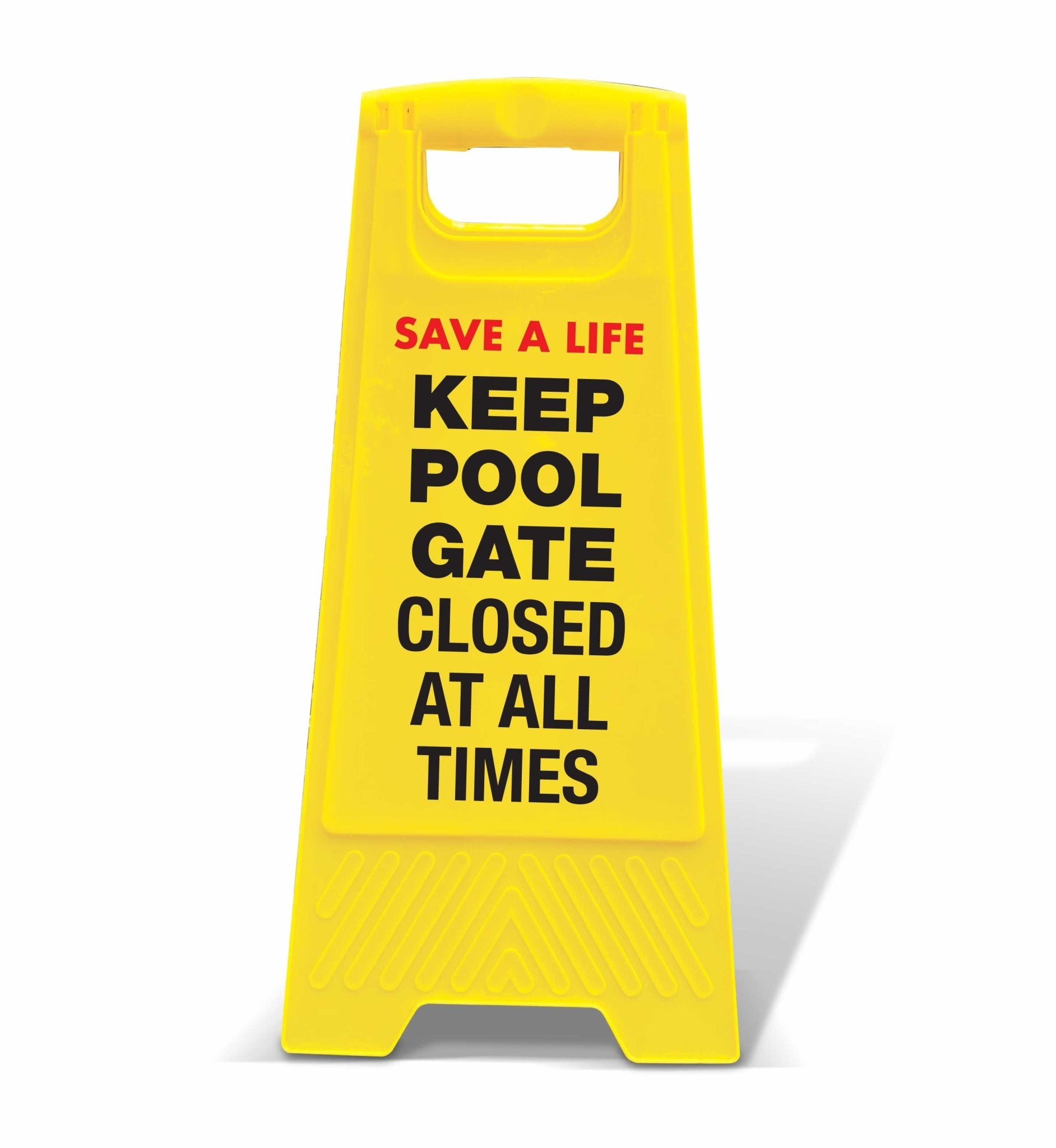 Yellow A - Frame - Keep Pool Gate Closed At All Times - New Signs