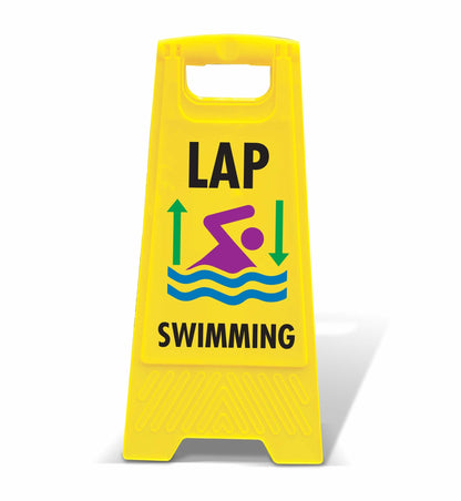 Yellow A - Frame - Lap Swimming - New Signs