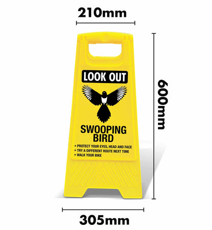 Yellow A - Frame - Look Out Swooping Bird - New Signs