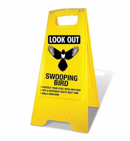 Yellow A - Frame - Look Out Swooping Bird - New Signs
