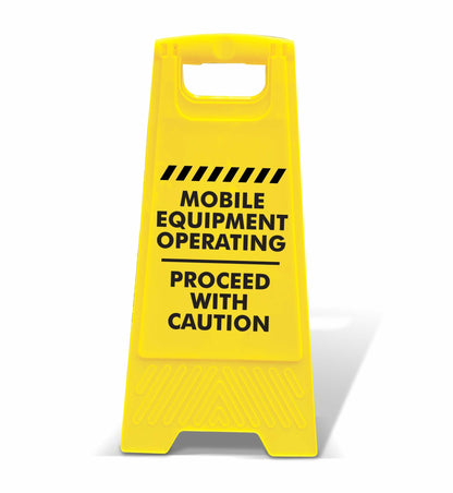 Yellow A - Frame - Mobile Equipment Operating - New Signs