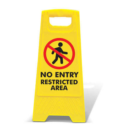 Yellow A - Frame - No Entry Restricted Area - New Signs