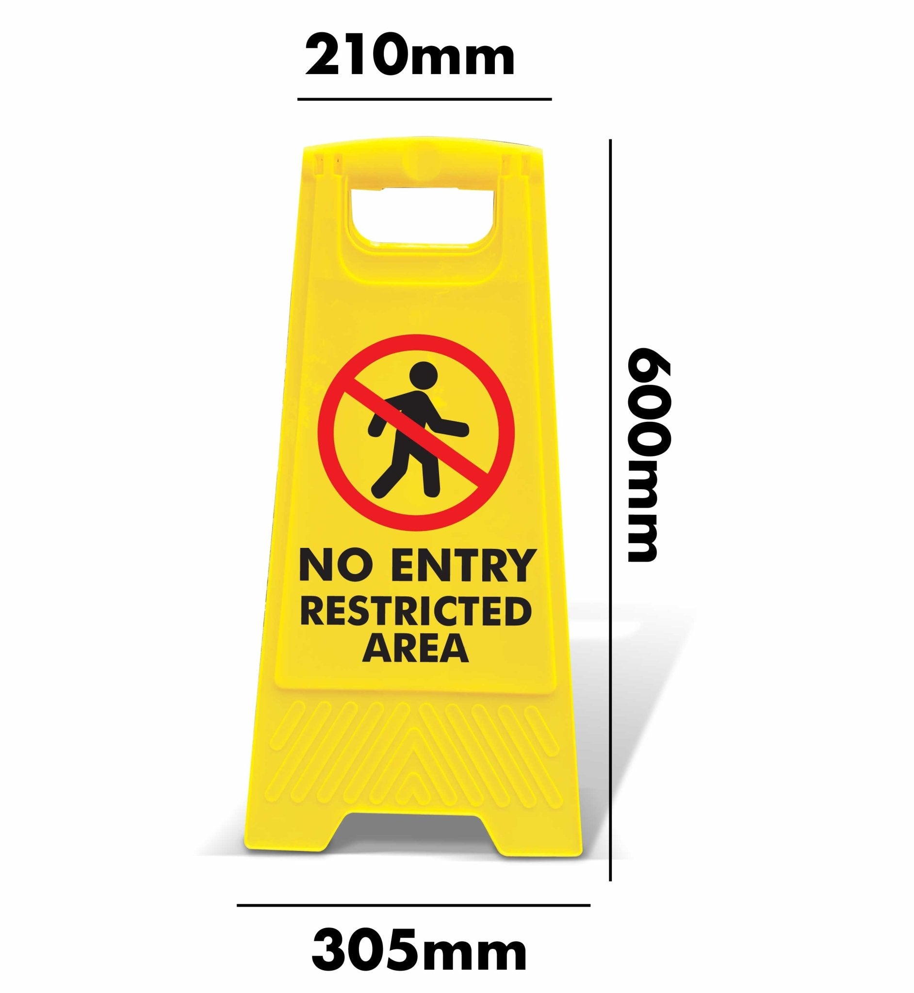 Yellow A - Frame - No Entry Restricted Area - New Signs